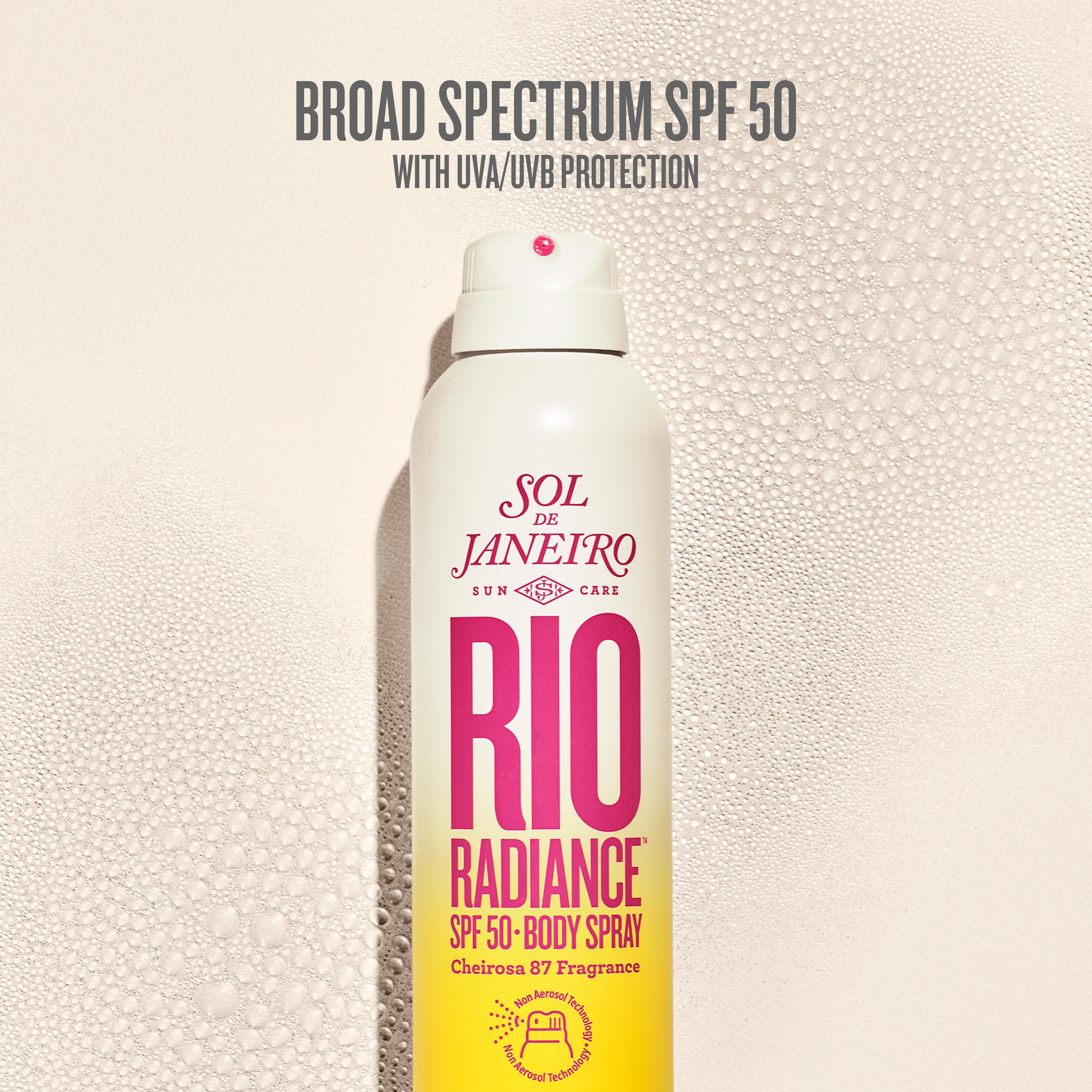 SOL DE JANEIRO Rio Radiance SPF 50 Body Spray Broad Spectrum | Spray Sunscreen for Body | Niacinamide and Antioxidants | Sheer Coverage | UV Protection